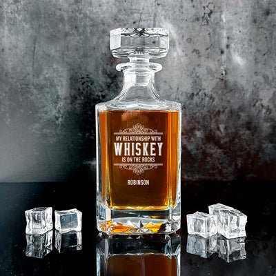 Personalized Square Decanter - Funny Sayings