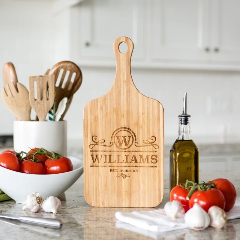 Personalized Medium Handled Serving Board - Modern Collection