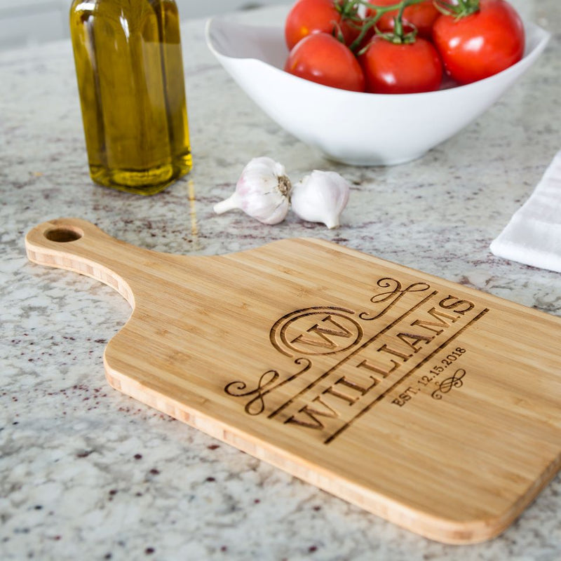 Personalized Medium Handled Serving Board - Modern Collection