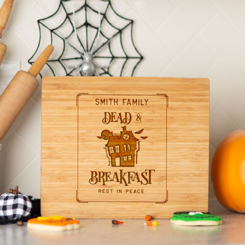 Personalized Halloween Bamboo Cutting Boards 11 x 13