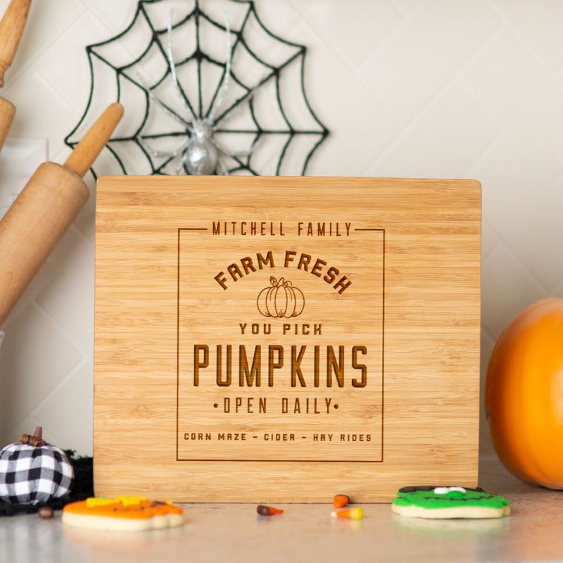 Personalized Halloween Bamboo Cutting Boards 11 x 13