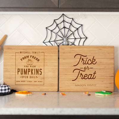 Personalized Halloween Bamboo Cutting Boards 11 x 13
