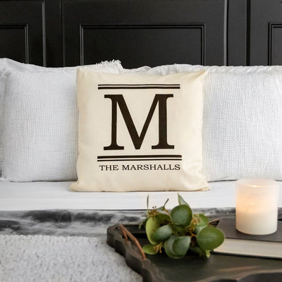 Monogram Throw Pillow Covers (Personalized with initial)