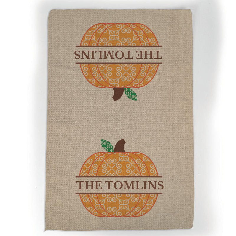 Personalized Halloween Pumpkin Tea Towel -  - Gifts For You Now