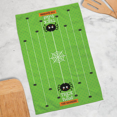 Halloween Trick or Treat Spider Dish Towel -  - Gifts For You Now
