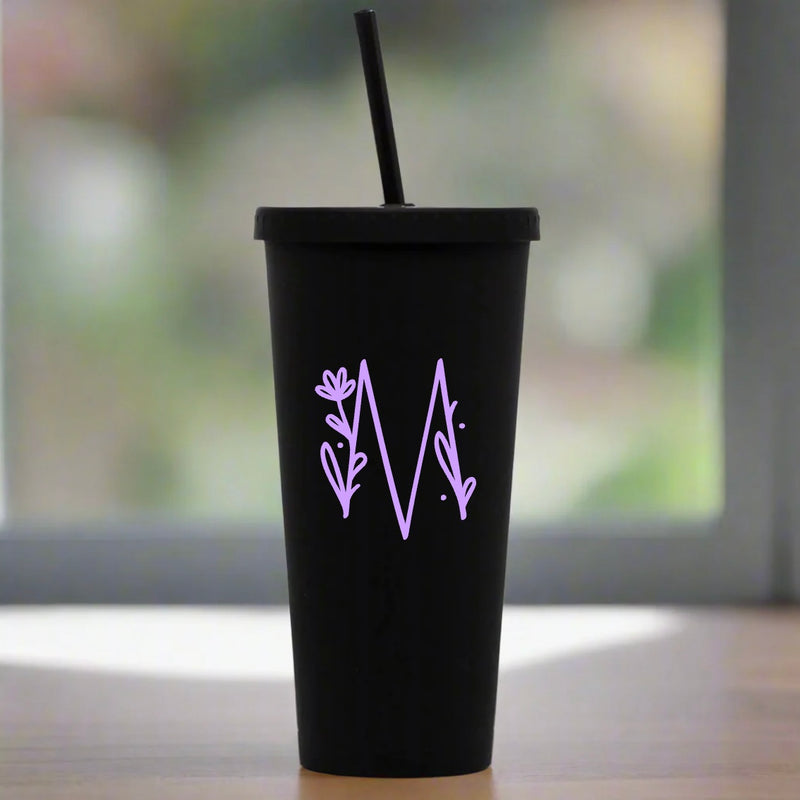 Personalized 24oz. Matte Black Acrylic Tumbler