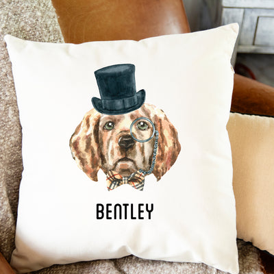 Personalized Watercolor Dog Throw Pillow Covers
