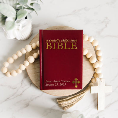 Personalized Small Illustrated Children's First Bible - Catholic