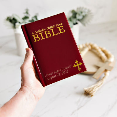 Personalized Small Illustrated Children's First Bible - Catholic
