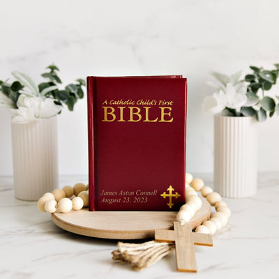 Personalized Small Illustrated Children's First Bible - Catholic