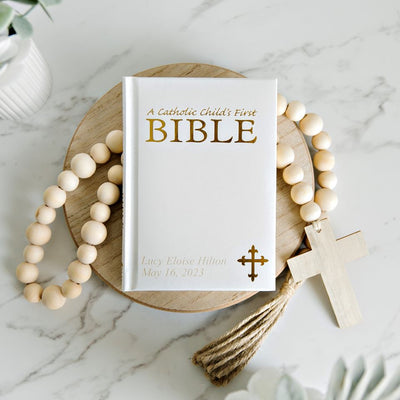Personalized Small Illustrated Children's First Bible - Catholic