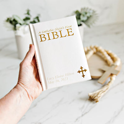 Personalized Small Illustrated Children's First Bible - Catholic