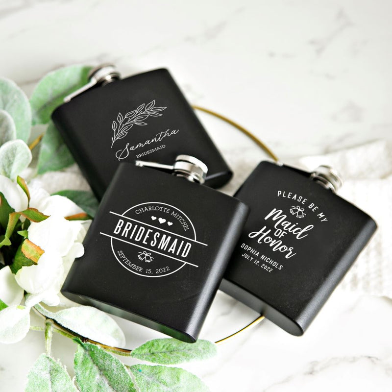 Personalized Flasks - Bridesmaid Proposal