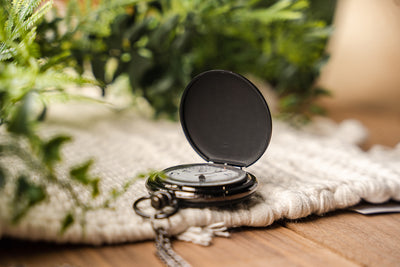 Personalized Black Pocket Watch