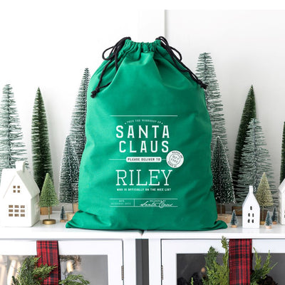 Personalized Christmas Santa Bags (Cotton)