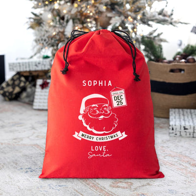 Personalized Christmas Santa Bags (Cotton)