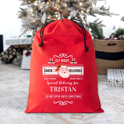 Personalized Christmas Santa Bags (Cotton)