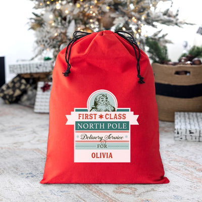 Personalized Christmas Santa Bags (Cotton)