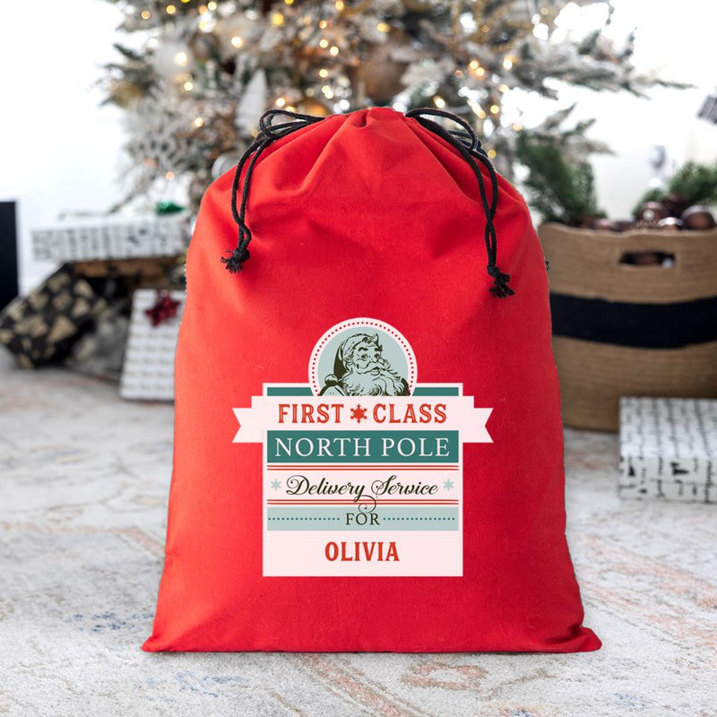 Personalized Christmas Santa Bags (Cotton)