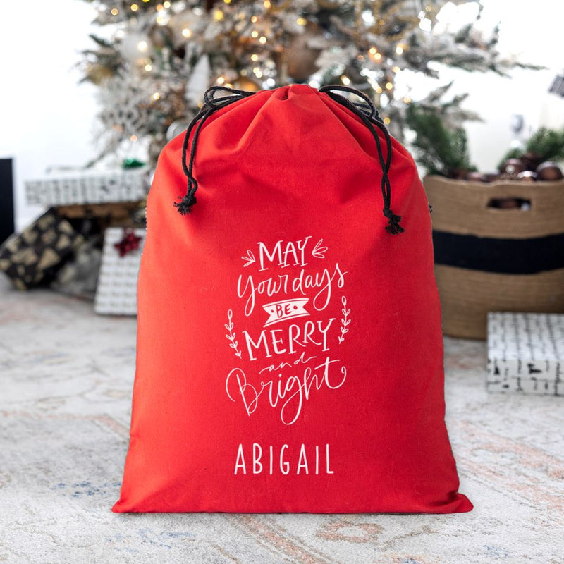 Personalized Christmas Santa Bags (Cotton)