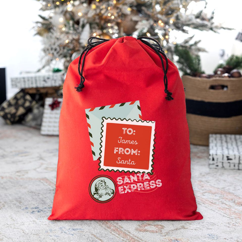 Personalized Christmas Santa Bags (Cotton)
