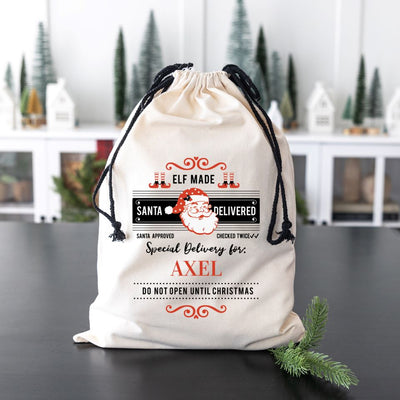 Personalized Christmas Santa Bags (Cotton)