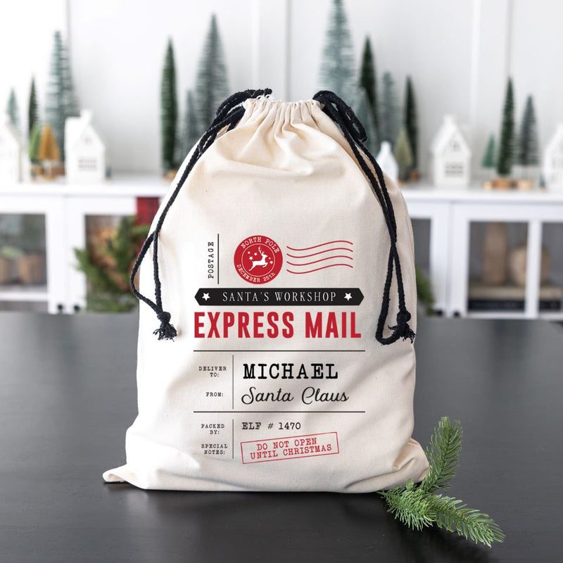 Personalized Christmas Santa Bags (Cotton)