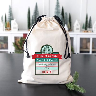 Personalized Christmas Santa Bags (Cotton)