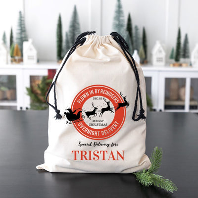 Personalized Christmas Santa Bags (Cotton)