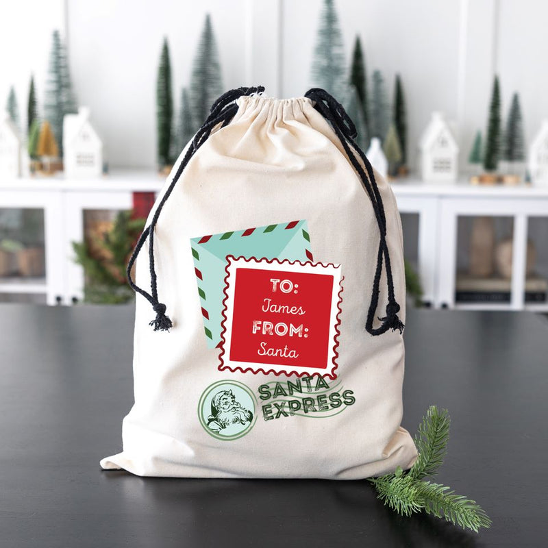Personalized Christmas Santa Bags (Cotton)