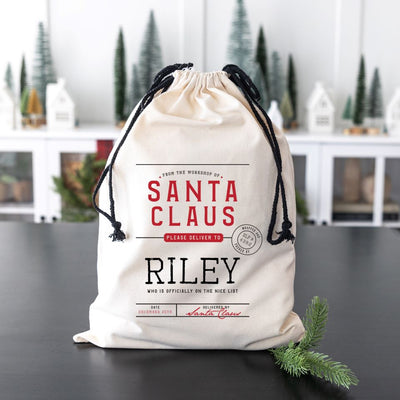 Personalized Christmas Santa Bags (Cotton)
