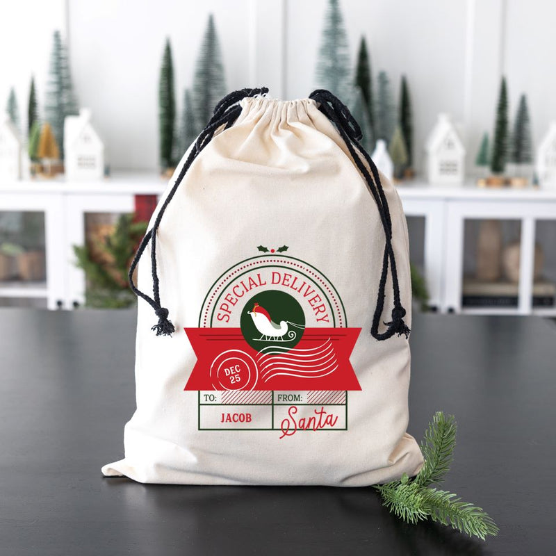 Personalized Christmas Santa Bags (Cotton)