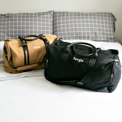 Personalized Heavy Canvas Weekender Duffle Bags