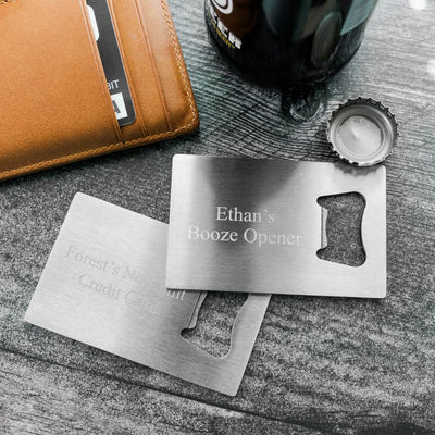 Personalized Credit Card Bottle Opener