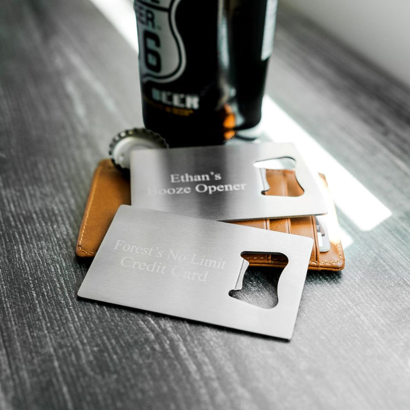 Personalized Credit Card Bottle Opener