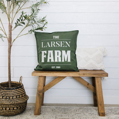 Personalized Colorful Throw Pillow Covers - Farmhouse