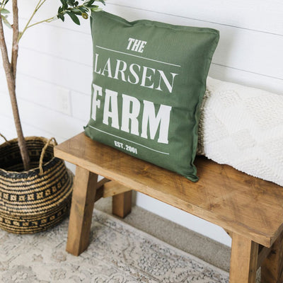 Personalized Colorful Throw Pillow Covers - Farmhouse