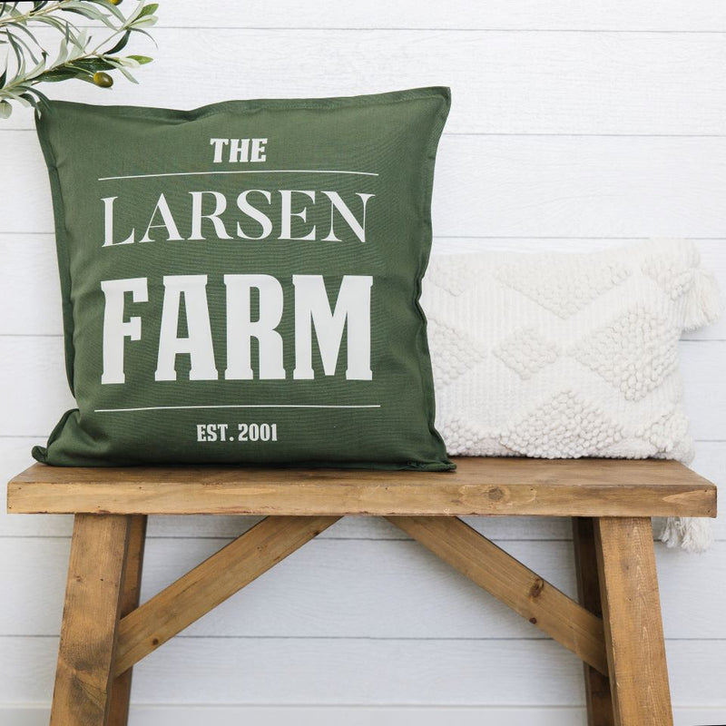 Personalized Colorful Throw Pillow Covers - Farmhouse