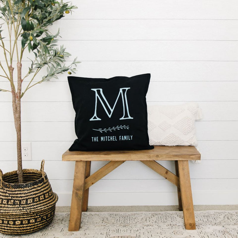Personalized Colorful Throw Pillow Covers - Monogram Designs