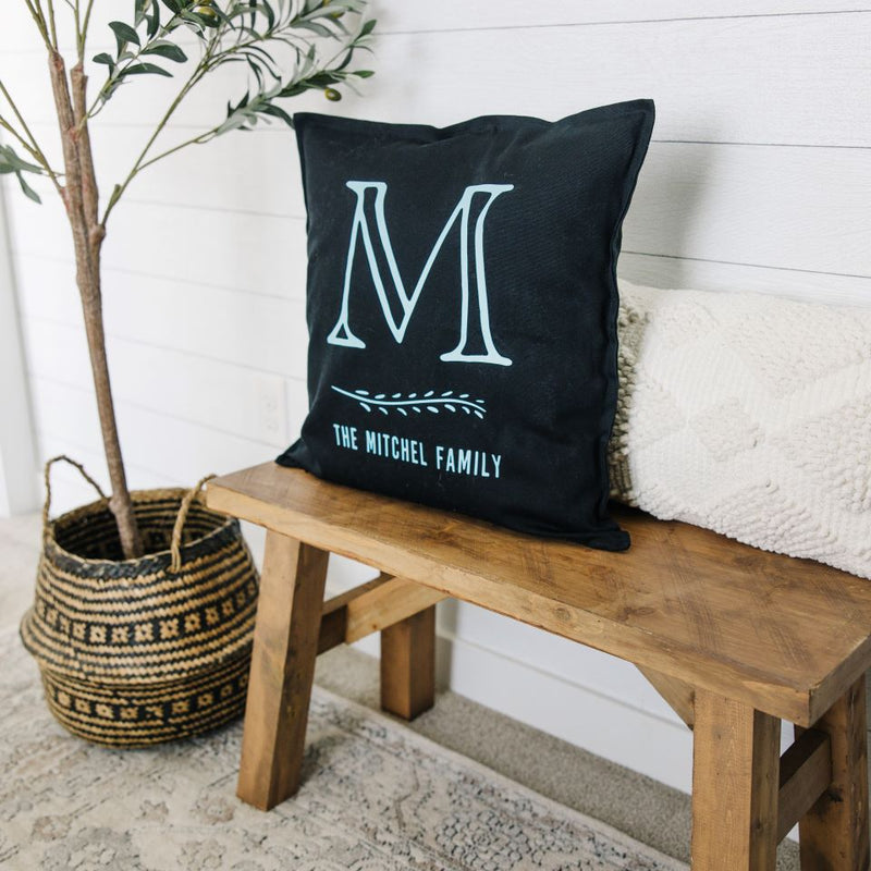 Personalized Colorful Throw Pillow Covers - Monogram Designs