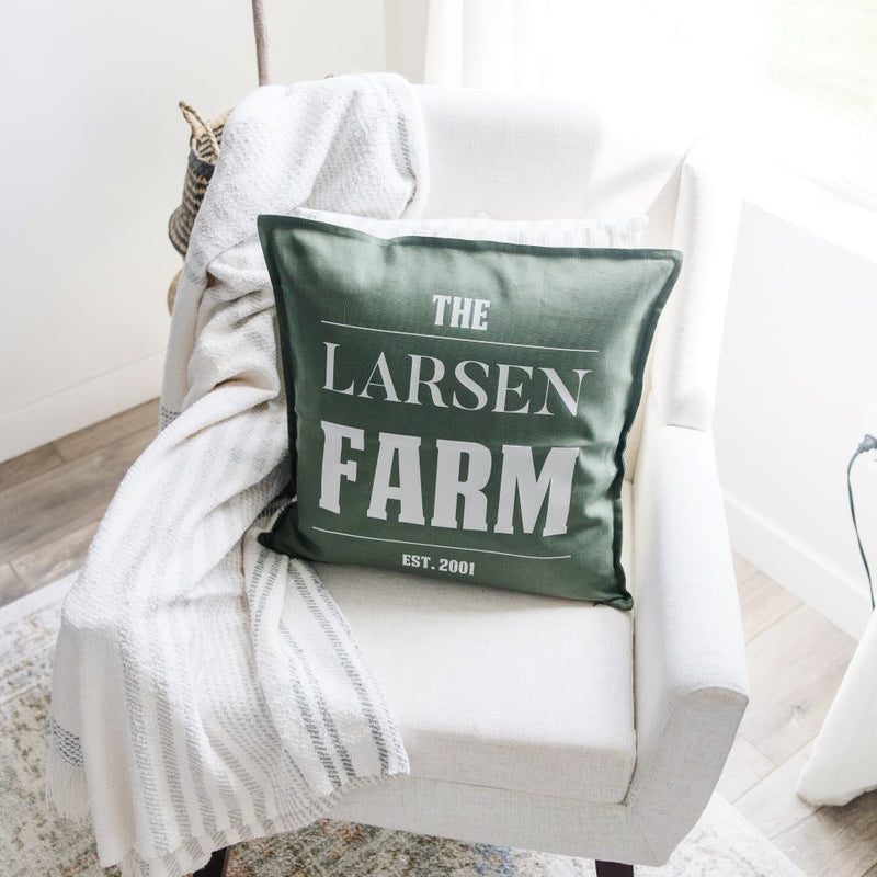 Personalized Colorful Throw Pillow Covers - Farmhouse