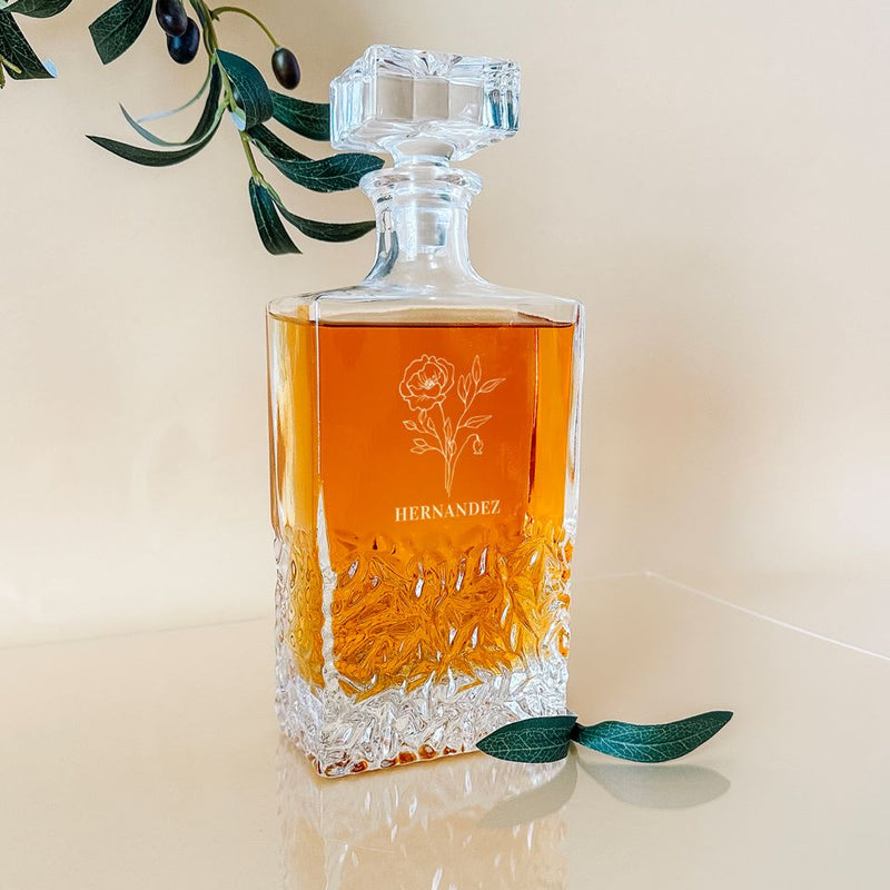 Personalized Kinsale Decanter - Floral Designs