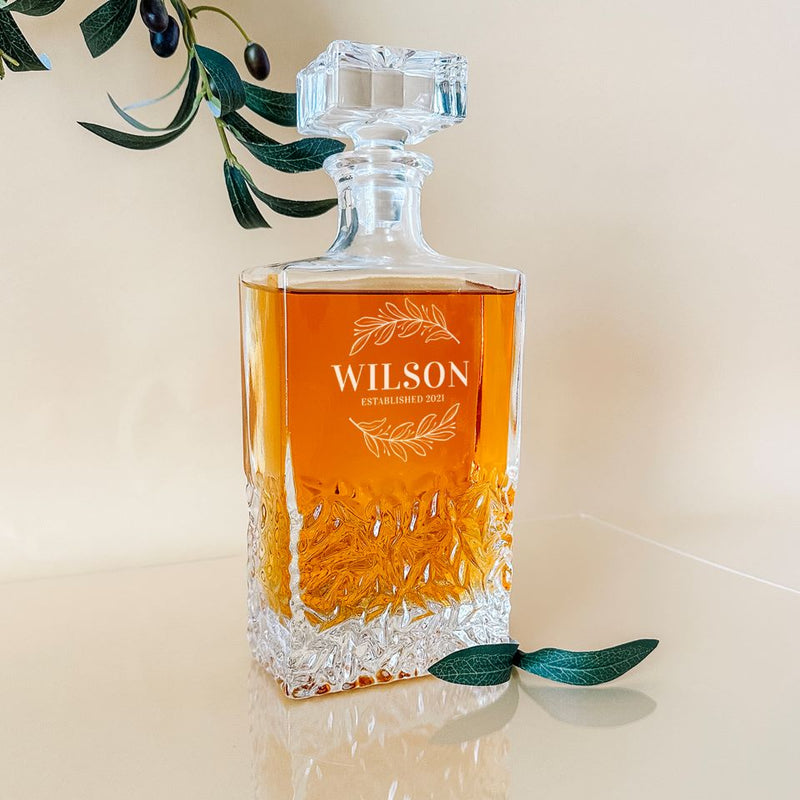 Personalized Kinsale Decanter - Floral Designs