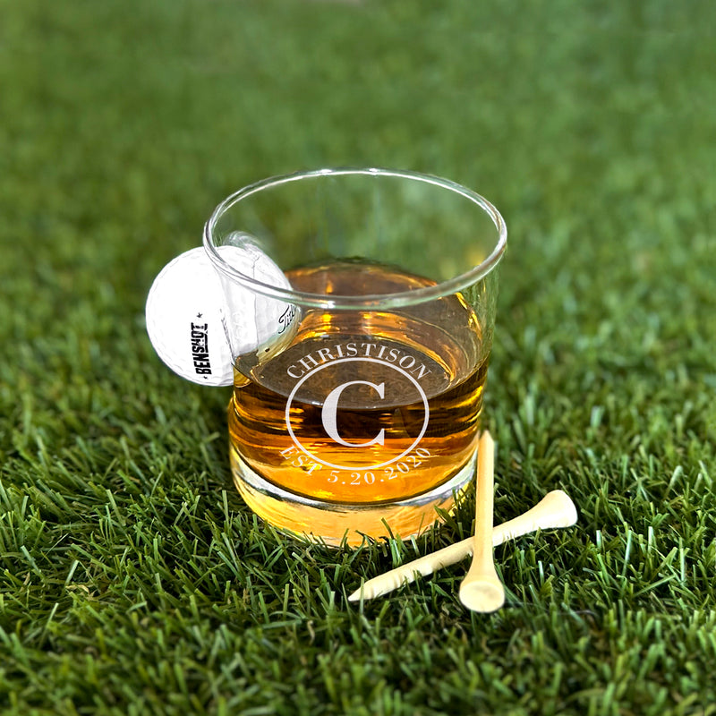 8 oz. Personalized Golf Ball Lowball