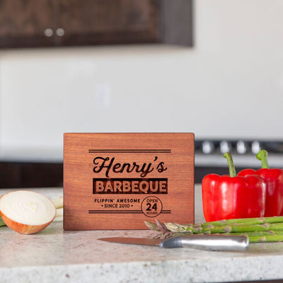 Personalized Mahogany Cutting Boards for Dad