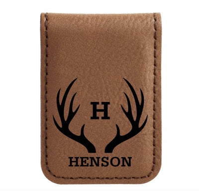 Personalized Leather Money Clip -  - Completeful