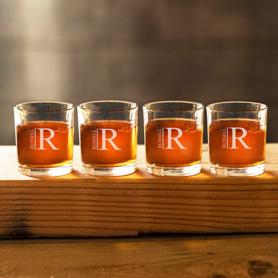 Personalized Lowball Whiskey Glasses - Old Fashioned Glass Set