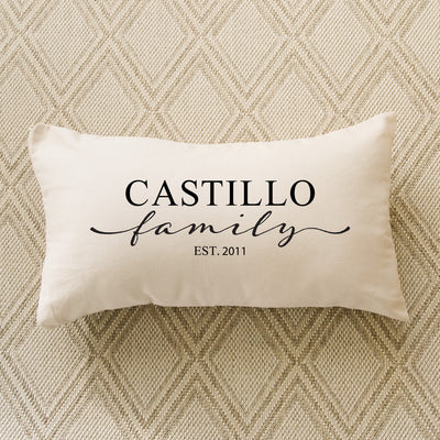 Personalized Lumbar Throw Pillow Covers - Farmhouse Style