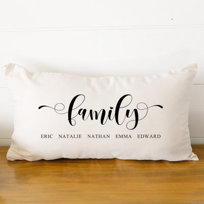 Personalized Lumbar Throw Pillow Covers - Farmhouse Style