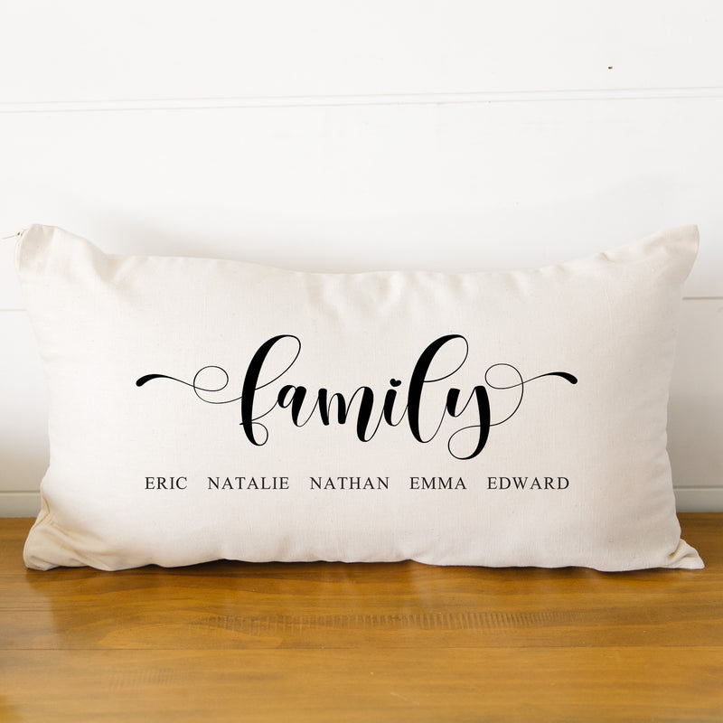 Personalized Lumbar Throw Pillow Covers - Farmhouse Style